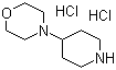 结构式 CAS# 550370-31-5, 4-(吗啉-4-基)哌啶盐酸盐