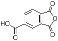 structure of CAS# 552-30-7, 1,2,4-Benzenetricarboxylic anhydride;Benzene-1,2,4-tricarboxylic anhydride; Trimellitic anhydride