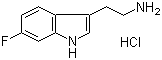 structure of CAS# 55206-24-1, 6-Fluorotryptamine hydrochloride;6-Fluoro-1H-indole-3-ethylamine monohydrochloride