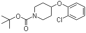 结构式 CAS# 552868-10-7, 4-(2-氯苯氧基)哌啶-1-甲酸叔丁酯