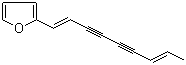 结构式 CAS# 55290-63-6, 苍术素; (E,E)-2-(1,7-壬二烯-3,5-二炔)呋喃