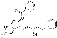 结构式 CAS# 55444-68-3, (3aR,4R,5R,6aS)-5-(苯甲酰氧基)六氢-4-[(1E,3S)-3-羟基-5-苯基-1-戊烯-1-基]-2H-环戊二烯并[b]呋喃-2-酮