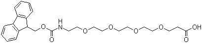 结构式 CAS# 557756-85-1, 5,8,11,14-四氧杂-2-氮杂十七烷二酸 1-(9H-芴-9-基甲基)酯