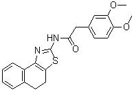 结构式 CAS# 557782-81-7, N-(4,5-二氢萘并[1,2-d]噻唑-2-基)-3,4-二甲氧基苯乙酰胺