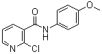 2-氯-N-(4-甲氧基苯基)-3-吡啶甲酰胺分子结构 (CAS 56149-30-5)