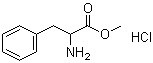 结构式 CAS# 5619-07-8, DL-苯丙氨酸甲酯盐酸盐