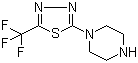 structure of CAS# 562858-09-7, 1-(5-(Trifluoromethyl)-1,3,4-thiadiazol-2-yl)piperazine