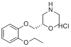 structure of CAS# 56287-61-7, (S)-Viloxazine Hydrochloride;(2S)-2-[(2-ethoxyphenoxy)methyl]morpholine hydrochloride