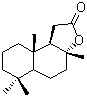 结构式 CAS# 564-20-5, 香紫苏内酯; 十氢四甲基萘并呋喃酮