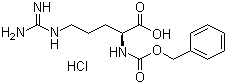 structure of CAS# 56672-63-0, Cbz-L-arginine hydrochloride;Z-Arg-OH hydrochloride