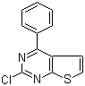2-氯-4-苯基噻吩并[2,3-d]嘧啶分子结构 (CAS 56844-18-9)