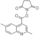 structure of CAS# 569355-30-2, 2,6-Dimethyl-4-quinolinecarboxylic acid N-hydroxysuccinimide ester