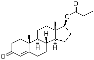 structure of CAS# 57-85-2, Testosterone propionate;Testosterone-17-propionate; 17-(1-Oxopropoxy)-(17b)-androst-4-en-3-one