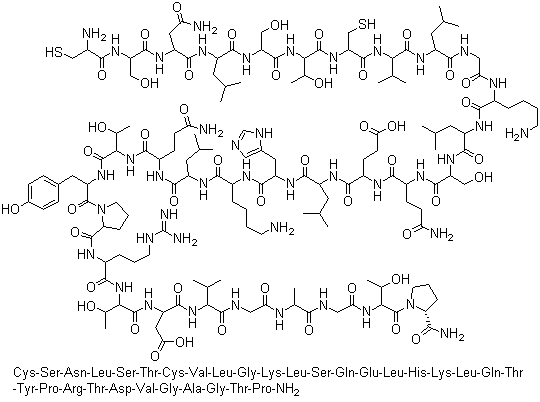 结构式 CAS# 57014-02-5, 降钙素