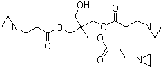 结构式 CAS# 57116-45-7, 季戊四醇三(3-氮丙啶基)丙酸酯