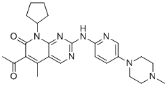 structure of CAS# 571189-51-0, Palbociclib Impurity 82;6-acetyl-8-cyclopentyl-5-methyl-2-[[5-(4-methylpiperazin-1-yl)pyridin-2-yl]amino]pyrido[2,3-d]pyrimidin-7-one