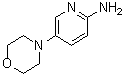structure of CAS# 571189-78-1, 5-(Morpholin-4-yl)pyridin-2-amine;5-Morpholin-4-ylpyridin-2-ylamine; 5-Morpholinopyridin-2-amine; N-(6-Aminopyridin-3-yl)morpholine