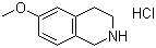 结构式 CAS# 57196-62-0, 6-甲氧基-1,2,3,4-四氢异喹啉盐酸盐