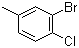structure of CAS# 57310-39-1, 3-Bromo-4-chlorotoluene