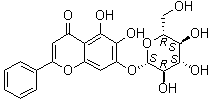 structure of CAS# 57396-78-8, Oroxin A;Biacalein 7-O-glucoside