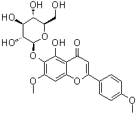 structure of CAS# 57498-69-8, Angeflorin;7,4'-di-O-methylscutellarein 6-beta-D-glucopyranoside