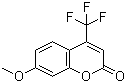 结构式 CAS# 575-04-2, 7-甲氧基-4-(三氟甲基)香豆素