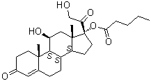 结构式 CAS# 57524-89-7, 氢化可的松戊酸酯