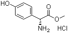 structure of CAS# 57591-61-4, (R)-Amino-(4-hydroxyphenyl)acetic acid methyl ester hydrochloride;D-p-Hydroxyphenylglycine methyl ester hydrochloride