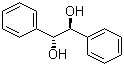 结构式 CAS# 579-43-1, 内消旋-1,2-二苯基-1,2-乙二醇; 间氢化苯偶姻