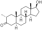结构式 CAS# 58-19-5, 屈他雄酮; (2a,5a,17b)-17-羟基-2-甲基雄烷-3-酮