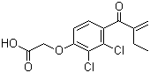 structure of CAS# 58-54-8, Ethacrynic acid;2-[2,3-Dichloro-4-(2-methylidenebutanoyl)phenoxy]acetic acid