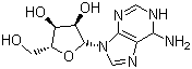 structure of CAS# 58-61-7, Adenosine;9-beta-D-Ribofuranosyladenine; Adenine riboside; Adenine-9-beta-D-ribofuranoside