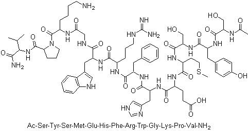 结构式 CAS# 581-05-5, 促黑激素