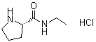 结构式 CAS# 58107-62-3, (S)-N-乙基-2-吡咯烷甲酰胺单盐酸盐