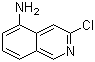 structure of CAS# 58142-49-7, 5-Amino-3-chloroisoquinoline;3-Chloro-5-isoquinolinamine