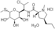 结构式 CAS# 58207-19-5, 盐酸克林霉素一水合物