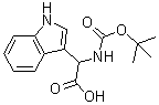 structure of CAS# 58237-94-8, alpha-[[(1,1-Dimethylethoxy)carbonyl]amino]-1H-indole-3-acetic acid
