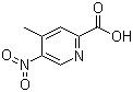 结构式 CAS# 5832-43-9, 4-甲基-5-硝基吡啶-2-羧酸