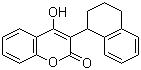 结构式 CAS# 5836-29-3, 4-羟基-3-(1,2,3,4-四氢-1-萘基)香豆素; 杀鼠醚; 杀鼠迷; 杀鼠萘