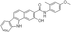 2-羟基-N-(4-甲氧基-2-甲基苯基)-11H-苯并[a]咔唑-3-甲酰胺分子结构 (CAS 5840-22-2)