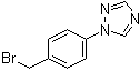 structure of CAS# 58419-69-5, 1-[4-(Bromomethyl)phenyl]-1H-1,2,4-triazole;4-(1,2,4-Triazol-1-yl)benzyl bromide