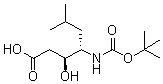 structure of CAS# 58521-49-6, N-(tert-Butoxycarbonyl)statine;N-tert-Butoxycarbonyl-(3S,4S)-statine