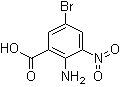 structure of CAS# 58580-07-7, 2-Amino-5-bromo-3-nitrobenzoic acid
