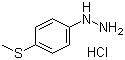 structure of CAS# 58626-97-4, 4-(Methylthio)phenylhydrazine hydrochloride;[p-(Methylthio)phenyl]hydrazine hydrochloride