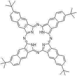 2,11,20,29-四叔丁基-2,3-萘酞菁分子结构 (CAS 58687-99-3)