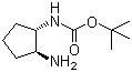 structure of CAS# 586961-34-4, N-[(1S,2S)-2-Aminocyclopentyl]carbamic acid tert-butyl ester