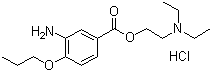 结构式 CAS# 5875-06-9, 盐酸丙美卡因; 丙美卡因盐酸盐; 2-二乙基氨基乙基 3-氨基-4-丙氧基-苯甲酸酯盐酸盐