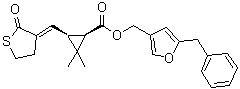 结构式 CAS# 58769-20-3, 噻嗯菊酯