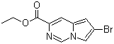 structure of CAS# 588720-12-1, Ethyl 6-bromopyrrolo[1,2-c]pyrimidine-3-carboxylate