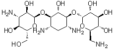 structure of CAS# 59-01-8, Kanamycin;O-3-Amino-3-deoxy-alpha-D-glucopyranosyl-(1→6)-O-[6-amino-6-deoxy-alpha-D-glucopyranosyl-(1→4)]-2-deoxy-D-streptamine; 4,6-Diamino-2-hydroxy-1,3-cyclohexane 3,6'-diamino-3,6'-dideoxydi-alpha-D-glucoside; KM; Kanacin
